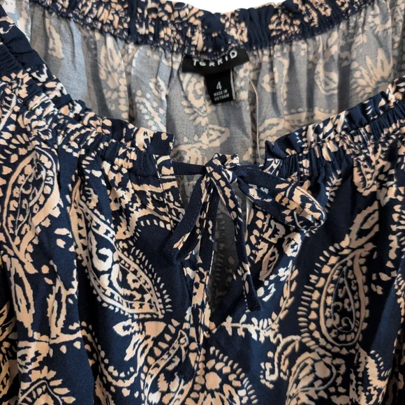 Torrid Washable Challis Off Shoulder Tea Dress Paisley Print NWT - Picture 6 of 16